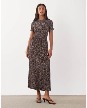 Mango Midi Dress - Brown