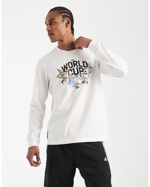 adidas Originals Fifa World Cup 26 Mascot Long Sleeve T-Shirt - White