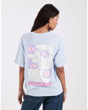 JJXX Oversized T-Shirt With Floral Print - White