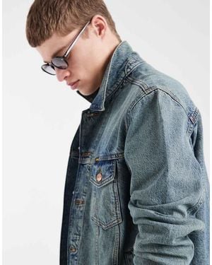 Wrangler Giacca Di Jeans Anti-Fit Lavaggio Medio - Blu