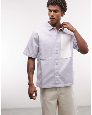 Stan Ray Camisa A Rayas De Manga Corta - Blanco