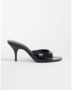 ASOS Hooray Mid Heeled Mules - Black