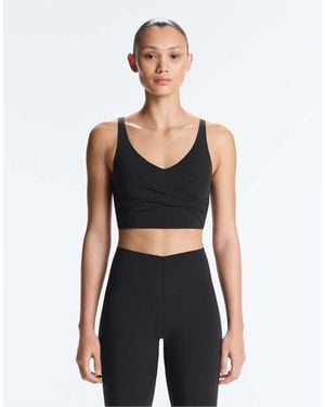 Oysho Light Touch Crossover Tank Top - Blue