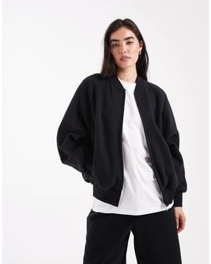 Cotton On Bomber Soffice Con Zip - Nero
