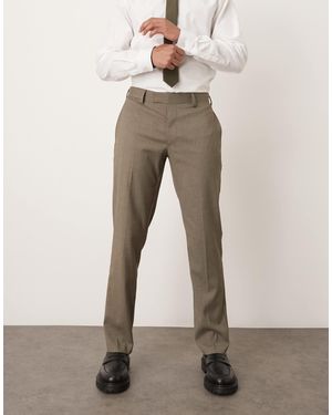 ASOS Smart Slim Trousers - Natural