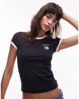 Levi's – riley – t-shirt - Schwarz