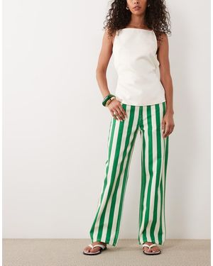 ASOS Vaqueros Capri Verdes A Cómodos Y Elásticos De Pernera Recta