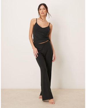 Abercrombie & Fitch Pantalones De Pijama Negros De Pointelle De (Parte De Un Conjunto) - Neutro