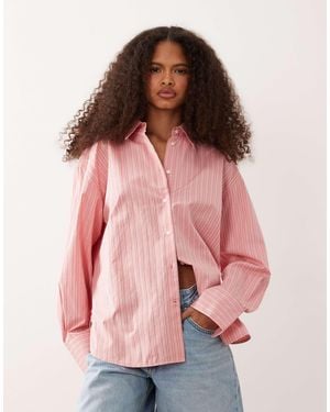 ARKET Pure Cotton Pinstripe Shirt - Pink