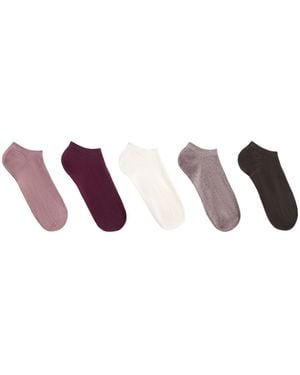Oysho 5 paar sneaker-socken aus baumwollmix - Lila