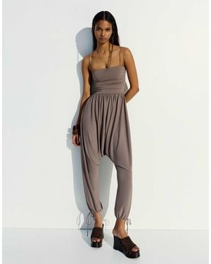 Bershka – sarouel – jumpsuit - Braun