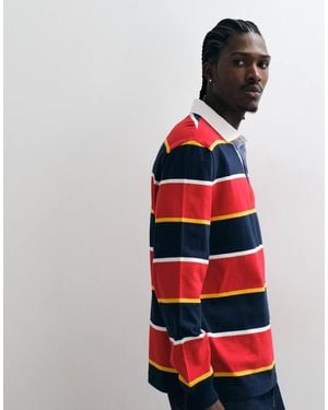 Tommy Hilfiger Badge Logo Rugby Shirt - Red