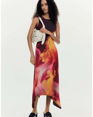 Desigual Vestido Asimétrico De Tirantes - Gris