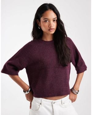 ONLY Boxy Knit T-shirt - Purple