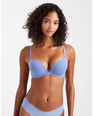 Cotton On Ultimate Comfort Push Up T-shirt Bra - Blue