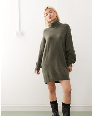 Weekday – strick-minikleid - Grün