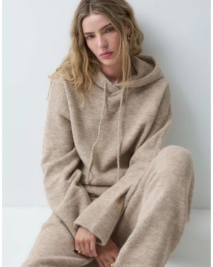 ASOS Strick-kapuzenpullover als kombiteil - Natur