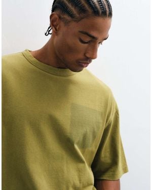 ASOS Camiseta Oversize De Corte Boxy Con Bolsillo Decorativo En Verde Lavado