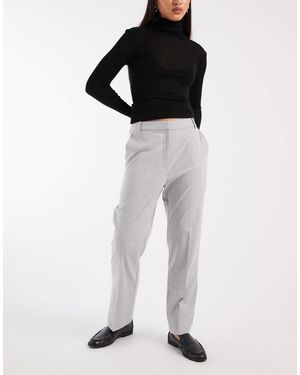 ASOS Tailored Slim Straight Ankle Grazer Trousers - White