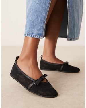 Free People Ballerines en tulle et dentelle - Noir