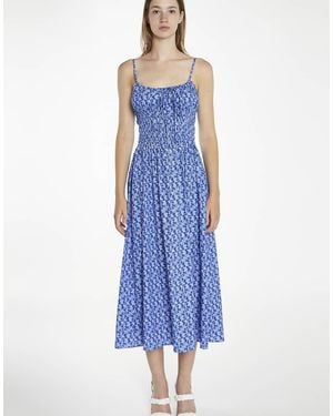 Glamorous Strappy Midi Dress - Blue
