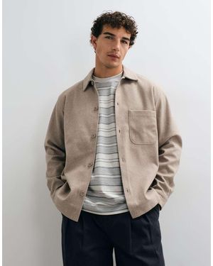 Jack & Jones Brushed Overshirt - Natural