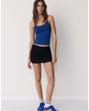 Stradivarius – mini-skort - Schwarz