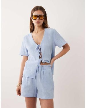 Jdy Short Van Kaasdoek - Blauw