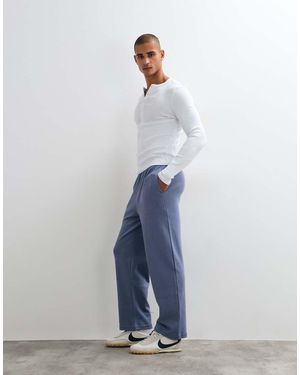 Lacoste Strait Leg Waffle Co-ord Loungewear Trousers - Blue
