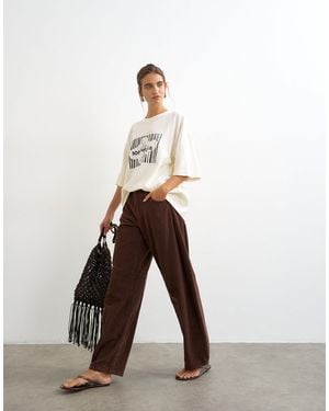 TOPSHOP Barrel mid-rise-jeans - Weiß