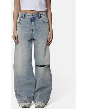 Good For Nothing Baggy Fit Ripped Denim Jean - Blue