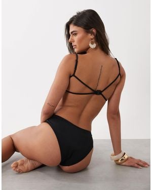 ASOS – maya bahama – bikini-hüfthose mit mittlerer bedeckung - Braun