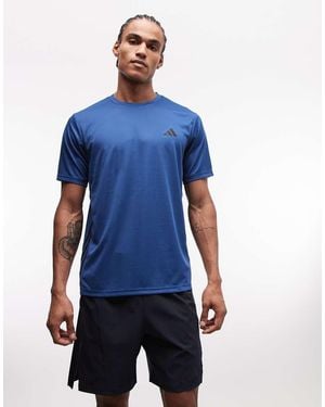 adidas Originals Adidas Training Essentials 3 Stripe T-shirt - Blue
