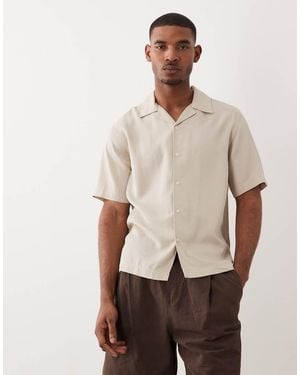 Only & Sons Revere Collar Relaxed Shirt - Natural