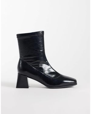 London Rebel London rebel large tabitha bottines à talon carré es - Bleu