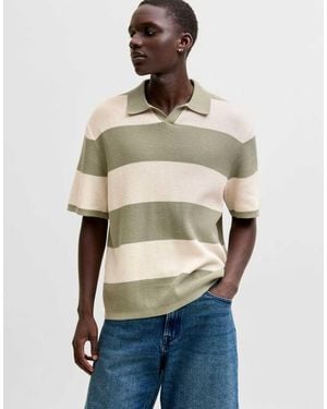 Jack & Jones Knitted Polo - Natural