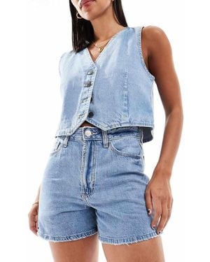 Hollister Ultra High Rise 90S Fit Denim Short - Blue