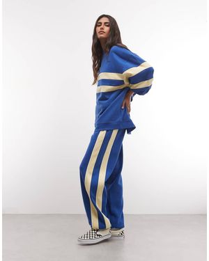ASOS Sweatshirt Met Contrasterende Paneeldetails - Blauw
