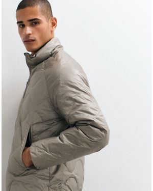 ARKET Daunen-pufferjacke mit kapuze und onion-steppung - Grau