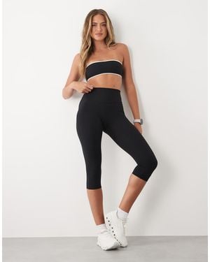 BO+TEE Soft Active High Rise Capri Leggings - Blue