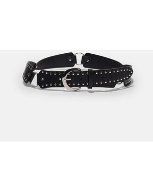 Stradivarius Belt With Elongated Stud Pieces - Black