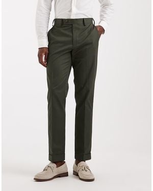 ASOS Smart Cotton-rich Slim Chino Trousers - Green