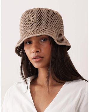 Calvin Klein Jeans Mesh Bucket Hat - Brown