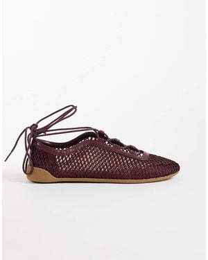 ASOS Liquorice Lace-up Ballet Flats - Brown