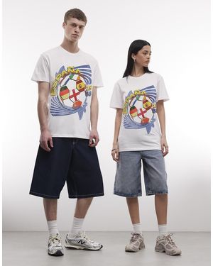 PRNT Espana 1988 Football Graphic Relaxed Fit T-Shirt - Blue