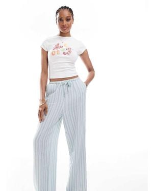 Vero Moda Pantaloni A Fondo Ampio - Bianco