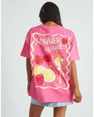 Skinnydip London London Summer Spritz T-Shirt - Pink