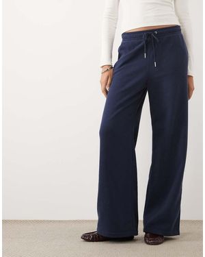 Abercrombie & Fitch Pantalones Jogger Anchos De Talle Alto En - Azul