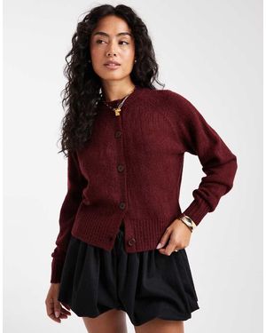 Threadbare Vest Met Ronde Hals En Knoopsluiting - Rood