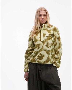 Columbia Helvetia Ii Printed Cropped Half Snap Fleece - Green